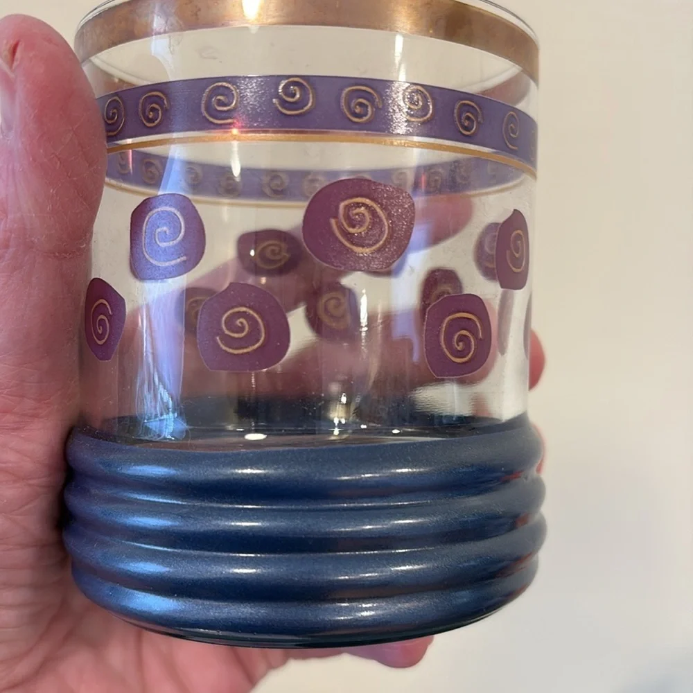 Vintage 1950s Sakura Sanyo Sue Zipkin Cocktail Glasses. Set if 4